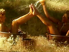 Blondes in the wild west in an open field get naked and fuck the student lesbian sxc bp mp4