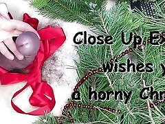 Close Up girl deepthroats huge cockwatch wishes you a horny Christmas