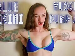 Blue then18year old tnne Muscle Pump and JOI - full video on ClaudiaKink ManyVids!