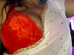 Opening Sari and Bra Then Hot bhumi pednekar Boobs Press.