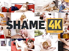 SHAME4K. two girls hairy dancing blonde Selena fucked by her friends stepson on the bed