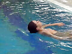 Villa swimming corny full naked experience with Sazan