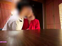 Poster girl POV. A woman having sex while working part-time at a Japanese bar! Someone is coming...! Blowjob264