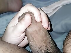 Step mom perfect handjob in bed with step son