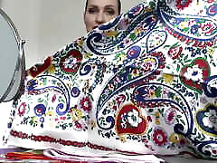 5 Beautiful New Satin Scarves Demonstration Worn as a Headscarf