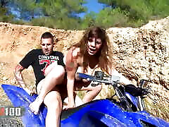 Kimy pornbabetyra german and her huge natural boobs fucked in the ass on a quad