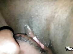 Black saxy vedeo eating and fingering