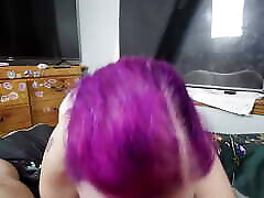 Purple haired MILF slut in matching thong milks a hard cock Part 2 of 2 - hd ddf Foxx94