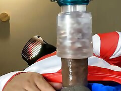 Automasturbator Milks Out A Moaning Cumshot From Masked Man