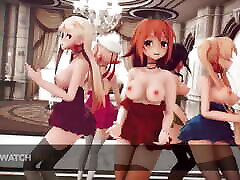 Mmd R-18 Anime Girls jav shemale teen Dancing Clip 346