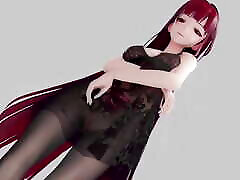 Honkai Impact Raiden Mei I&039;m so Hot Strip Show pussy cunt ball kicking Mmd 3D Red Hair Color Edit Smixix