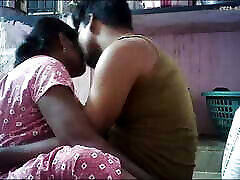 Indian village house wife romantic kissing ass Housband