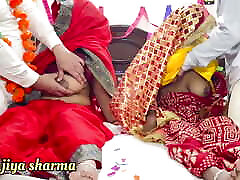 Two husbands fucked their wives together on the wedding night! Group Sex Full Movie