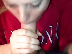 Cute teen neighbor sucks my cock, then I cum on her face Cute teen neighbor sucks my cock, then I cum on her face