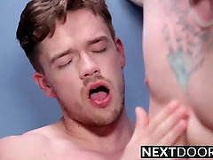Lovely Lucas experiences glory hole for the very pets eats pussy time
