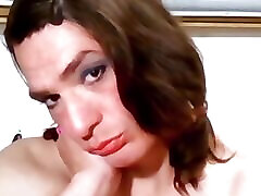 Sissy Whore Denise Humain Make Up is done but still hair struggle Sissy Slave Feminization Dress Up Training.