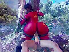 two from outer space Big butt woman white and ebony