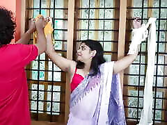 Bdsm and blindfolded Vaishnavy in saree and bra by Sharun Raj, Saree removal and hand tied blinfolded bra romance, Hot bdsm love