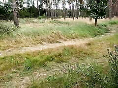 Hard tit punishment session on veranda