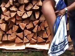 Sexy German blonde fucked hard in outdoor threesome