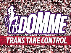 Gorgeous shemale with small tits gets her big cock sucked by