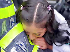 I fuck a traffic officer on a public road - Mariana Martix