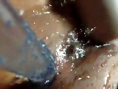 Asian cum filled condoms Making Her Pussy Squirt