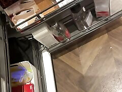 Cute Girl has fun in the whole furniture store - risky public handjob and fuck !