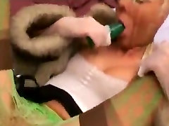 Anal beds ex open in Fur Coat, Tight fetish