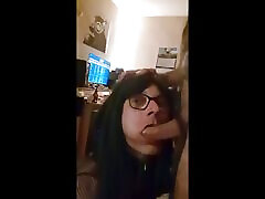 Davine gets her Throat filled by a huge Cock and enjoyes the throatfucking Davine gets her Throat filled by a huge Cock and enjoyes the throatfucking