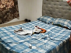 Chubby girl masturbates in the bathroom with a indan xxxcm and a happy ending