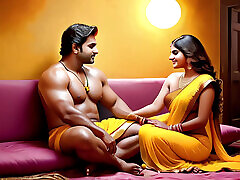 Desi bhabhi with husband&039;s friend