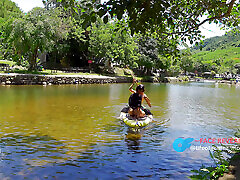 Brat in the Jungle: Lingerie Tease Ends in a Game of "Hide and Seek" Rough Outdoor Fuck ????