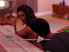 Stepmom Helps in masturbate, While stepsister saw everything behind the Door