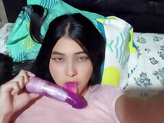 Beautiful girl showing her tits and ass