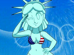 4th of July by Statue of Liberty Hentai Animation