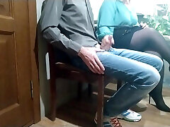 Call me anytime! A stranger jerked me off in the waiting room