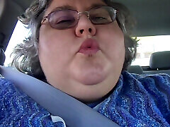 Nurse Vicki ssbbw smoking in the car