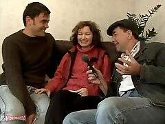 Pretty Lady with Tousled Hairstyle Has Fun Having Sex