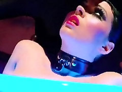 NEON SEX DEMON - private casting michelle st. clair goth babe in stockings fucked