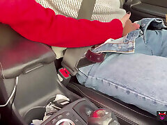 On the Highway I Make the Uber Driver Cum