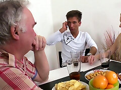 Young blonde blowjob ass licking