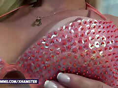 Blonde gag puke drool Coelho teases with her big ass and