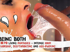 Being Both 70-living Fantasies - Intense Cock Worship, Deepthroating and Ass-fucking