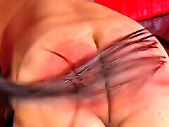 Blonde Mistress Paddles Slave Erwins Red Ass Hard