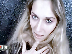 Chrystal: Lovely Little Blonde Chrystal Removing Clothes in the Garage