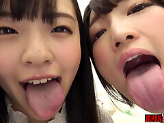 Slow, Wet Tongue Kisses That String with Spit - Yukari Miyazawa & Ameri Hoshi&039;s First Time Spirals From Innocent Curiosity