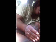 Black non sexy cousins MILF stroking his cock in the car Black non sexy cousins MILF stroking his cock in the car