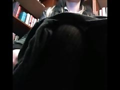 Toying my pussy in a public library