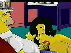 Simpsons sister catches maid and sister - Threesome